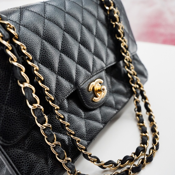 Chanel Quilted Caviar Classic Medium Double Flap Bag - Picture 6 of 6